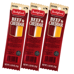 Bridgford - Beef and Cheddar - 1.125 oz 8/8 pack - Pack of 1