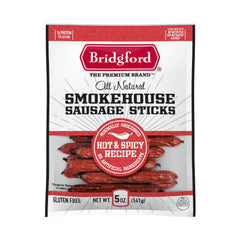 Bridgford Smokehouse Hot & Spicy Sausage Sticks, 5 oz package