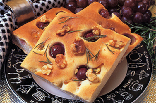 Grape and Walnut Focaccia