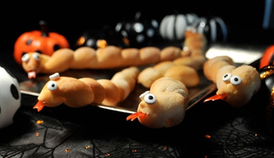 Halloween Bread Snakes
