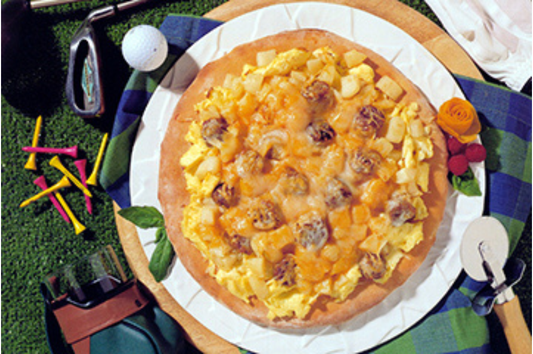 Breakfast Pizza “Fore” Dad