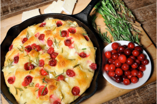 Cranberry, Brie, and Rosemary Focaccia