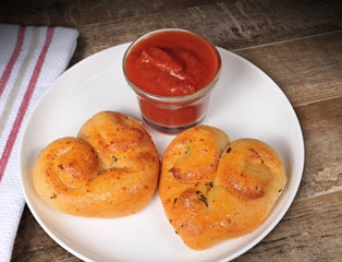 Heart-Shaped Cheesy Garlic Rolls