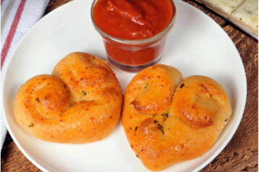 Heart-Shaped Cheesy Garlic Knots