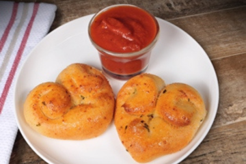 Heart-Shaped Cheesy Garlic Rolls