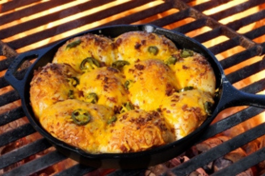 Jalapeño, Cheddar & Bacon Rolls on the BBQ
