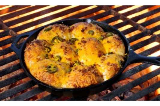 Jalapeño, Cheddar & Bacon Rolls on the BBQ