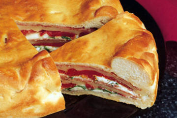 Salami, Provolone & Pepper Torte