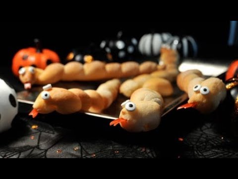 Halloween Bread Snakes