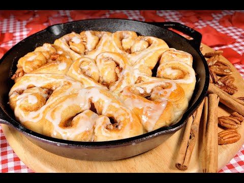 Skillet Sweetheart Cinnamon Rolls