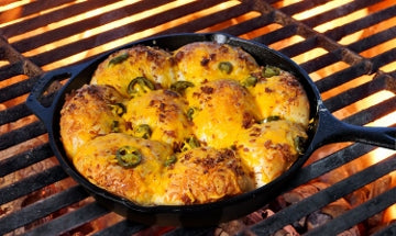 Jalapeño, Cheddar & Bacon Rolls on the BBQ
