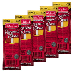 Pepperoni & Cheese Stick Pack of 6 - Savory Pepperoni and Creamy Cheese