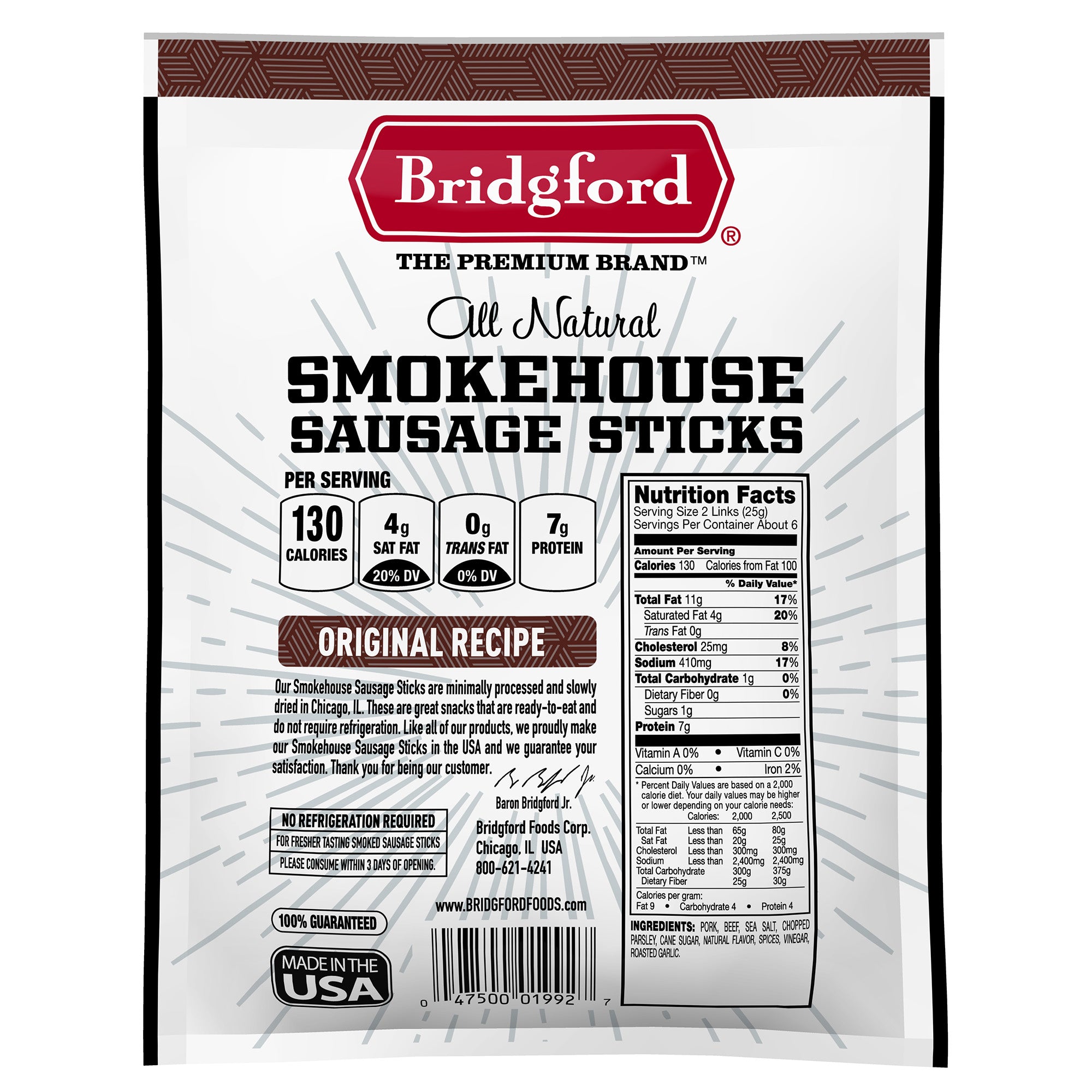 Smokehouse Sausage Sticks - Original