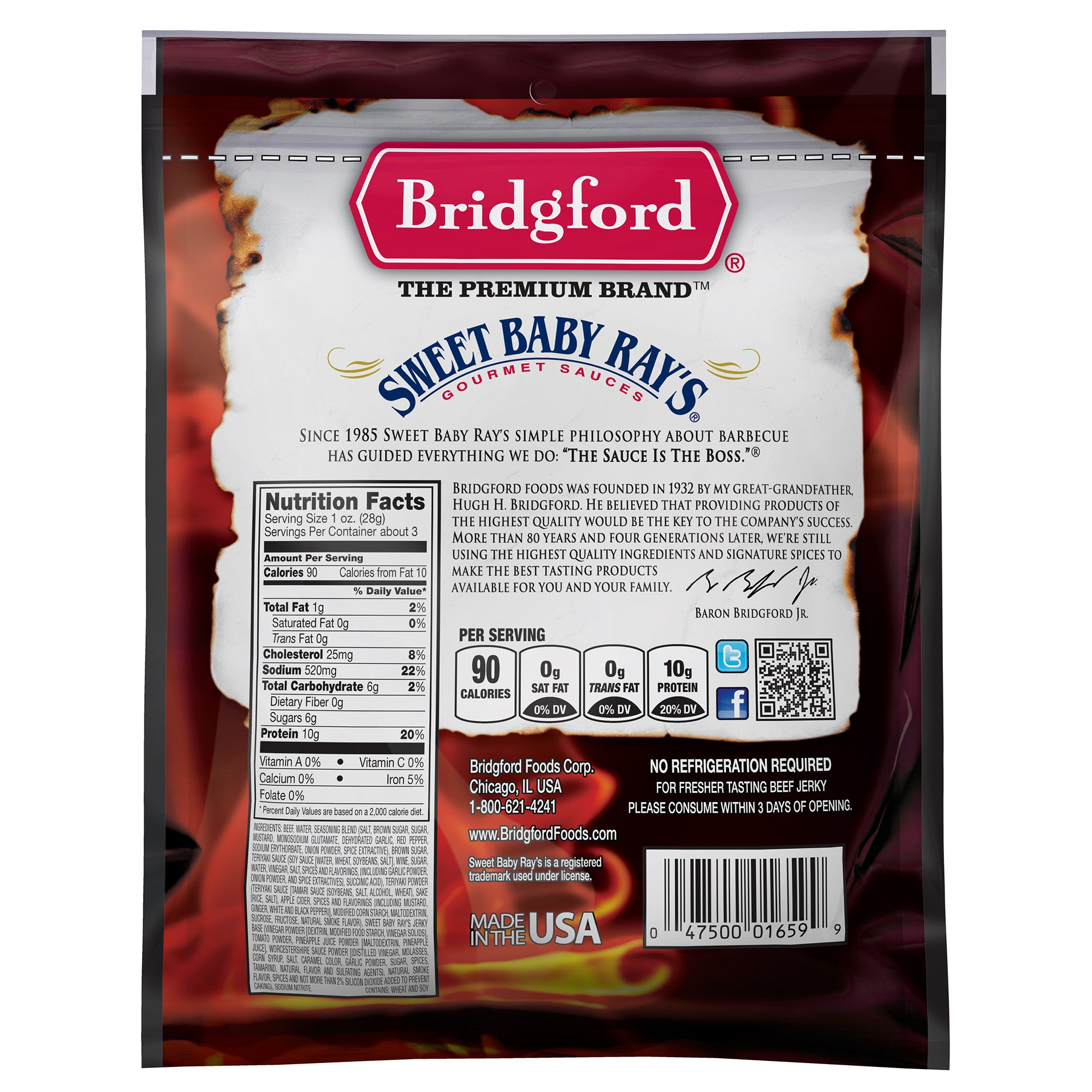 Beef Jerky - Sweet Teriyaki 3.25 OZ