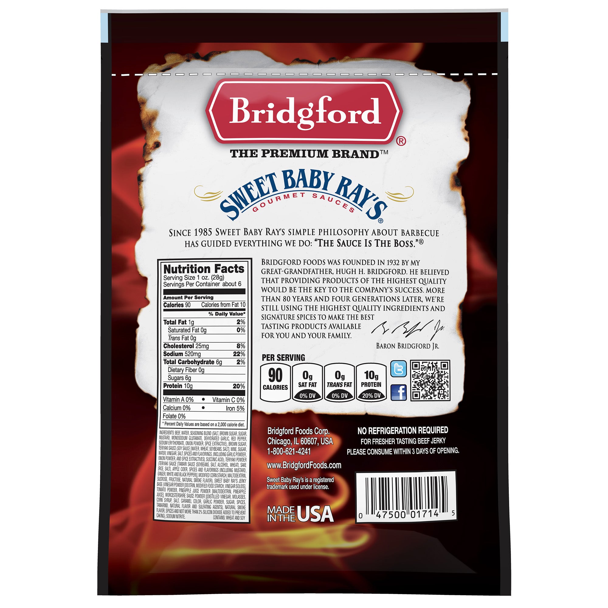 Beef Jerky - Sweet Teriyaki - 6.2 OZ