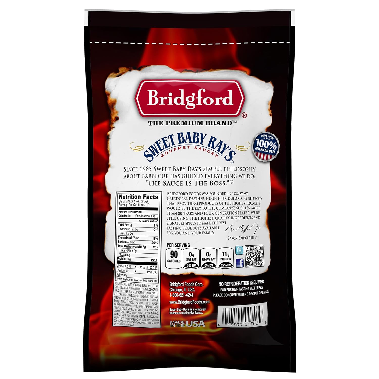 Beef Jerky - Sweet N Spicy -10 OZ