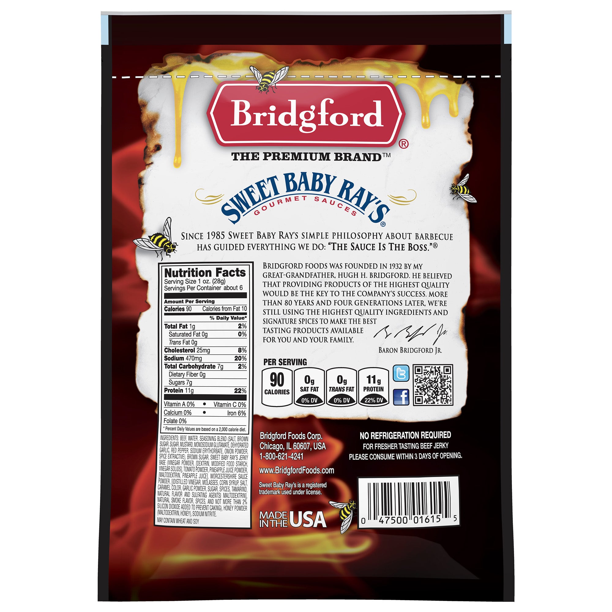 Beef Jerky - Honey BBQ - 6.2 OZ