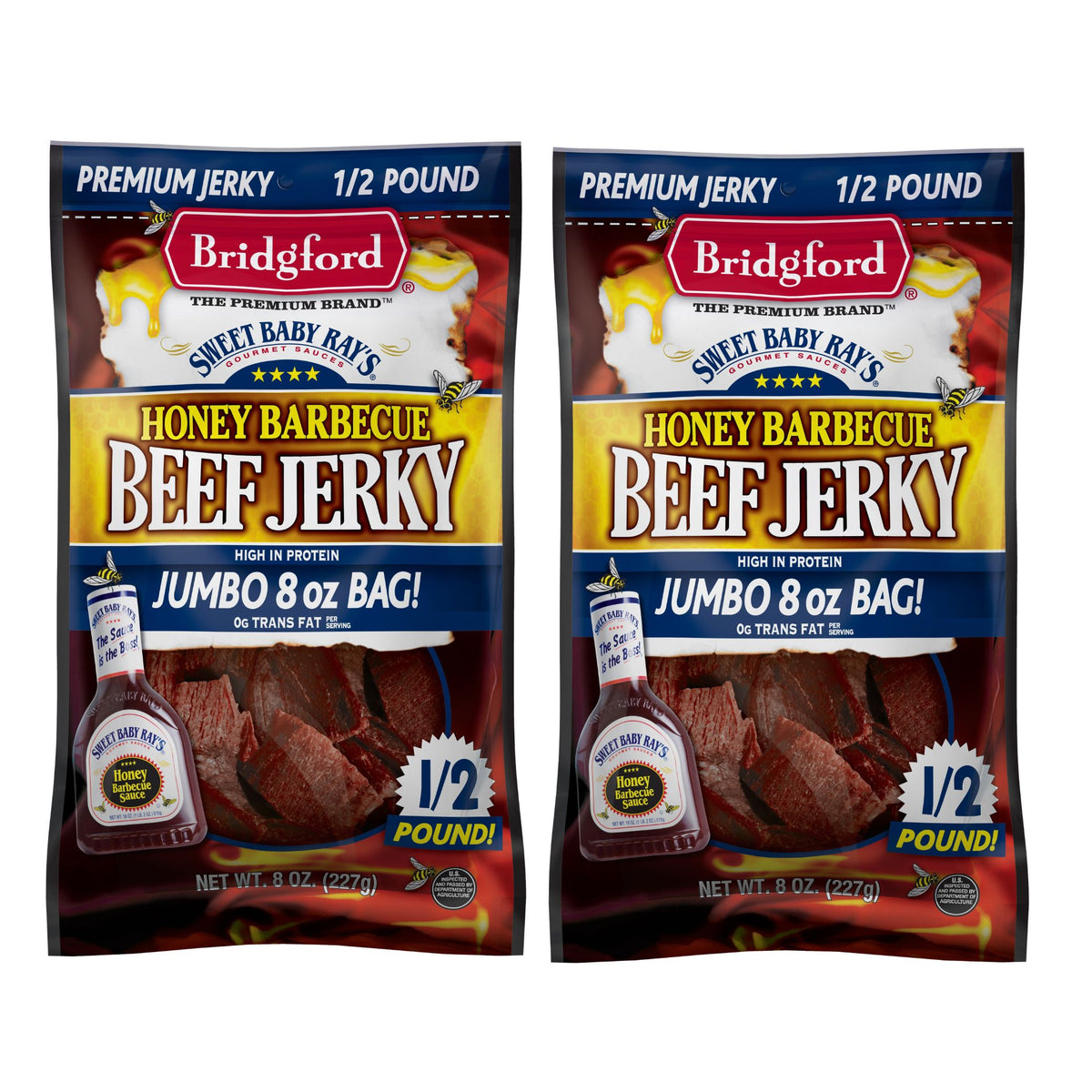 Bridgford - SBR Honey Barbecue Beef Jerky - 8 oz