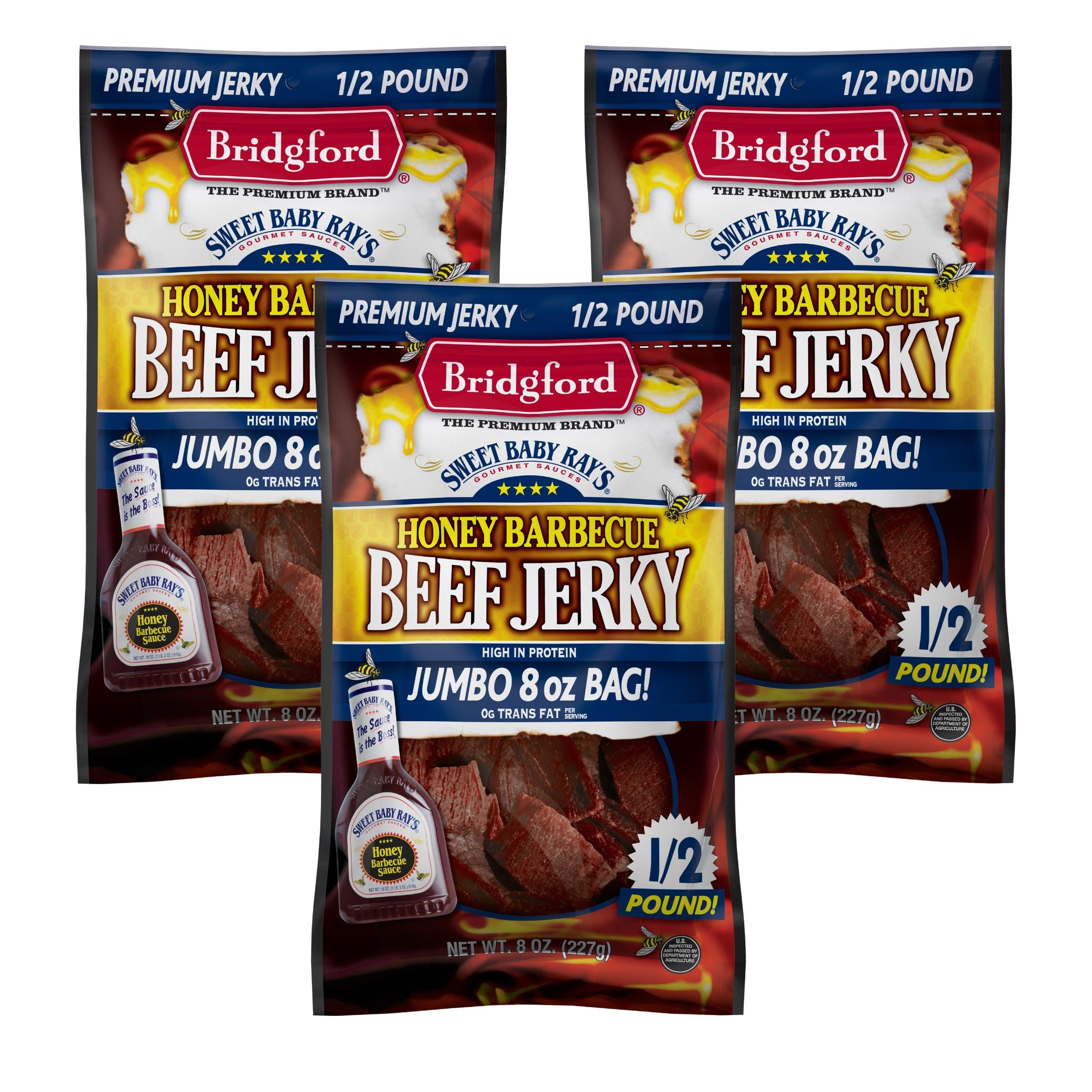 Bridgford - SBR Honey Barbecue Beef Jerky - 8 oz