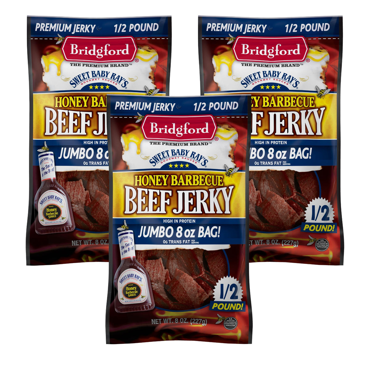 Bridgford - SBR Honey Barbecue Beef Jerky - 8 oz
