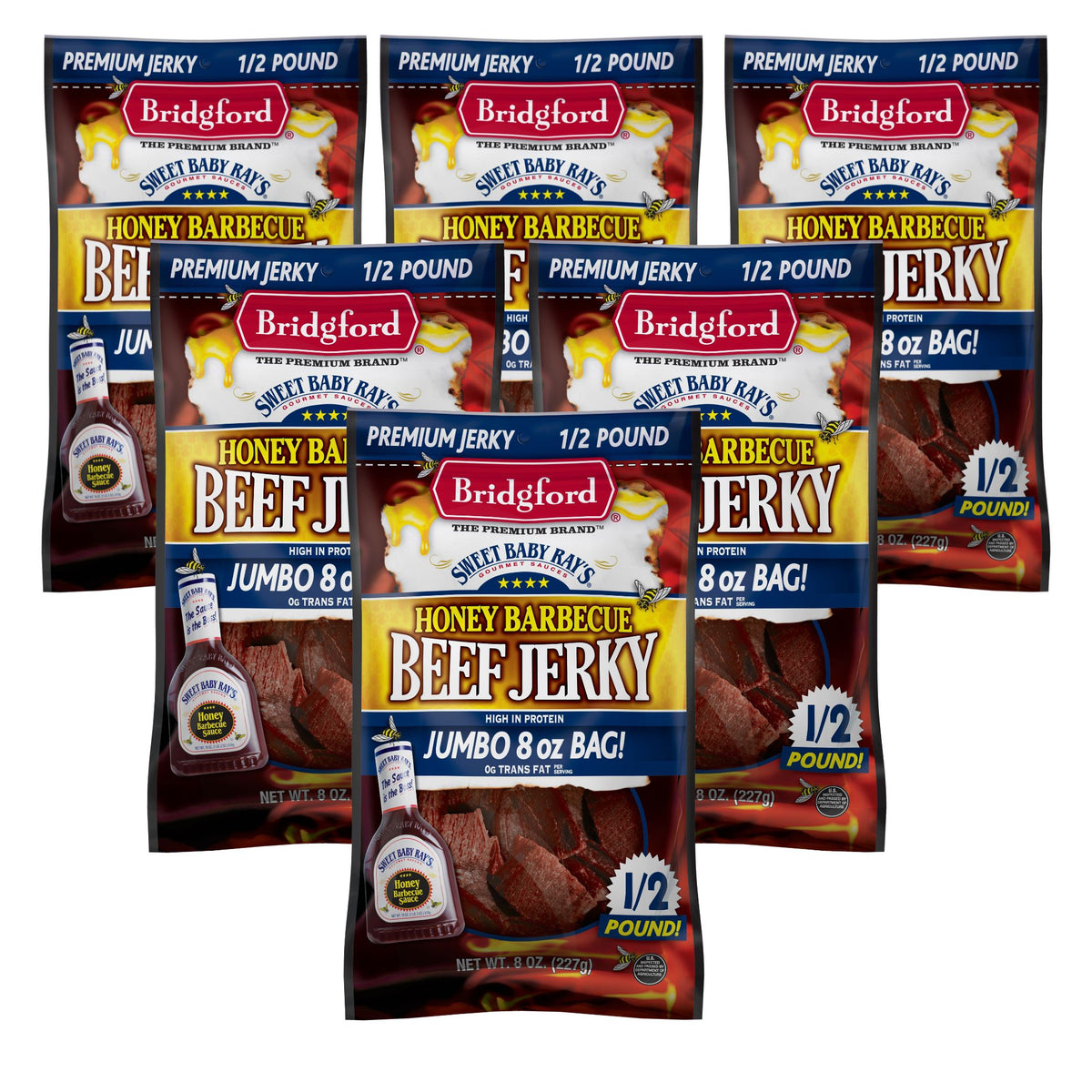 Bridgford - SBR Honey Barbecue Beef Jerky - 8 oz