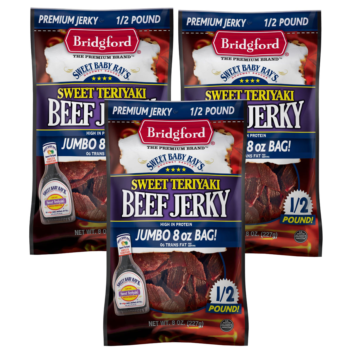 Bridgford - SBR Sweet Teriyaki Beef Jerky - 8 oz
