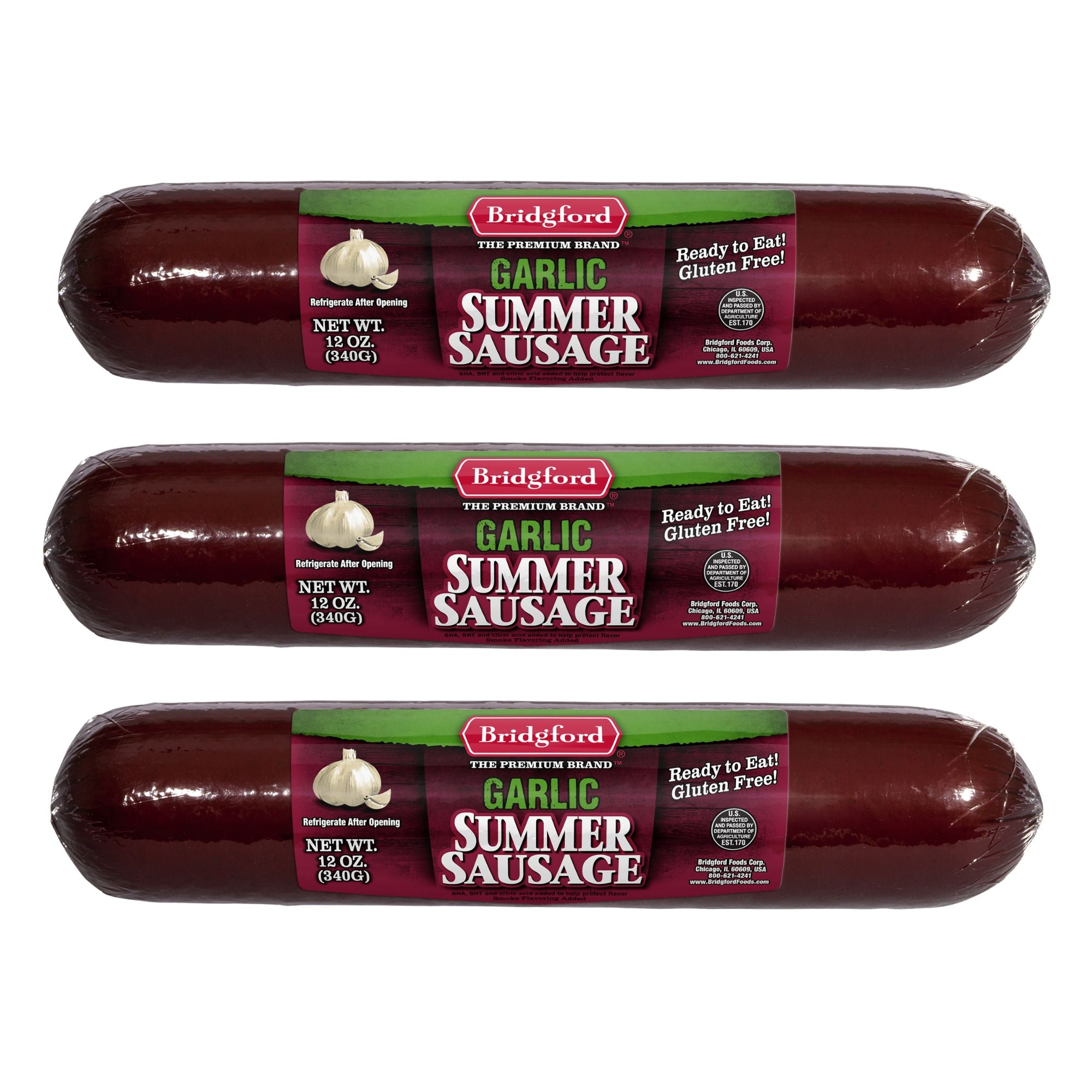 Garlic Summer Sausage - 12 OZ