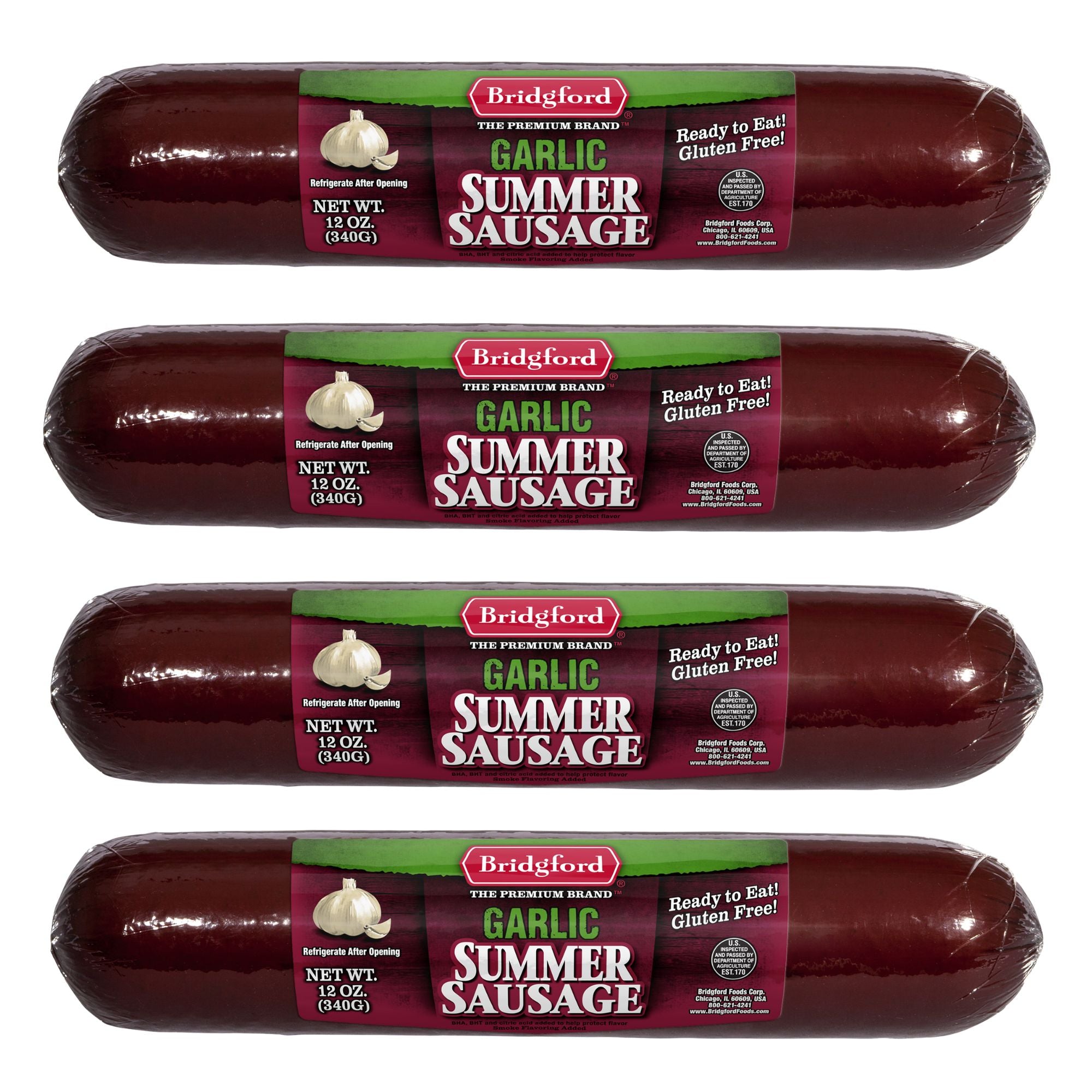 Garlic Summer Sausage - 12 OZ