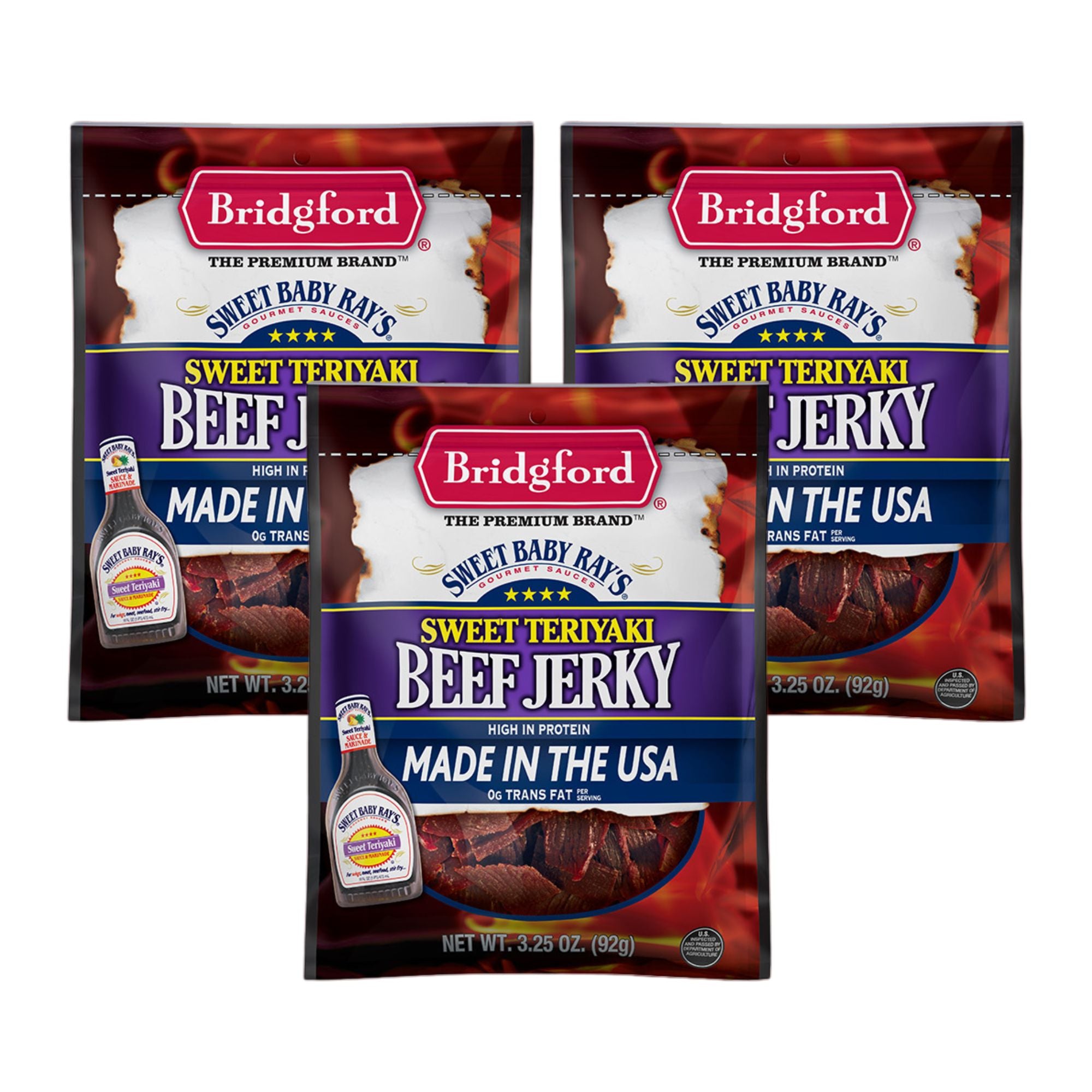 Beef Jerky Variety Pack (Original, Teriyaki, Honey BBQ, Sweet N Spicy) - 3.25 OZ