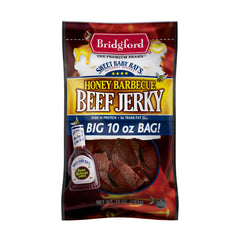 Bridgford Beef Jerky Honey Barbecue, 10 oz package