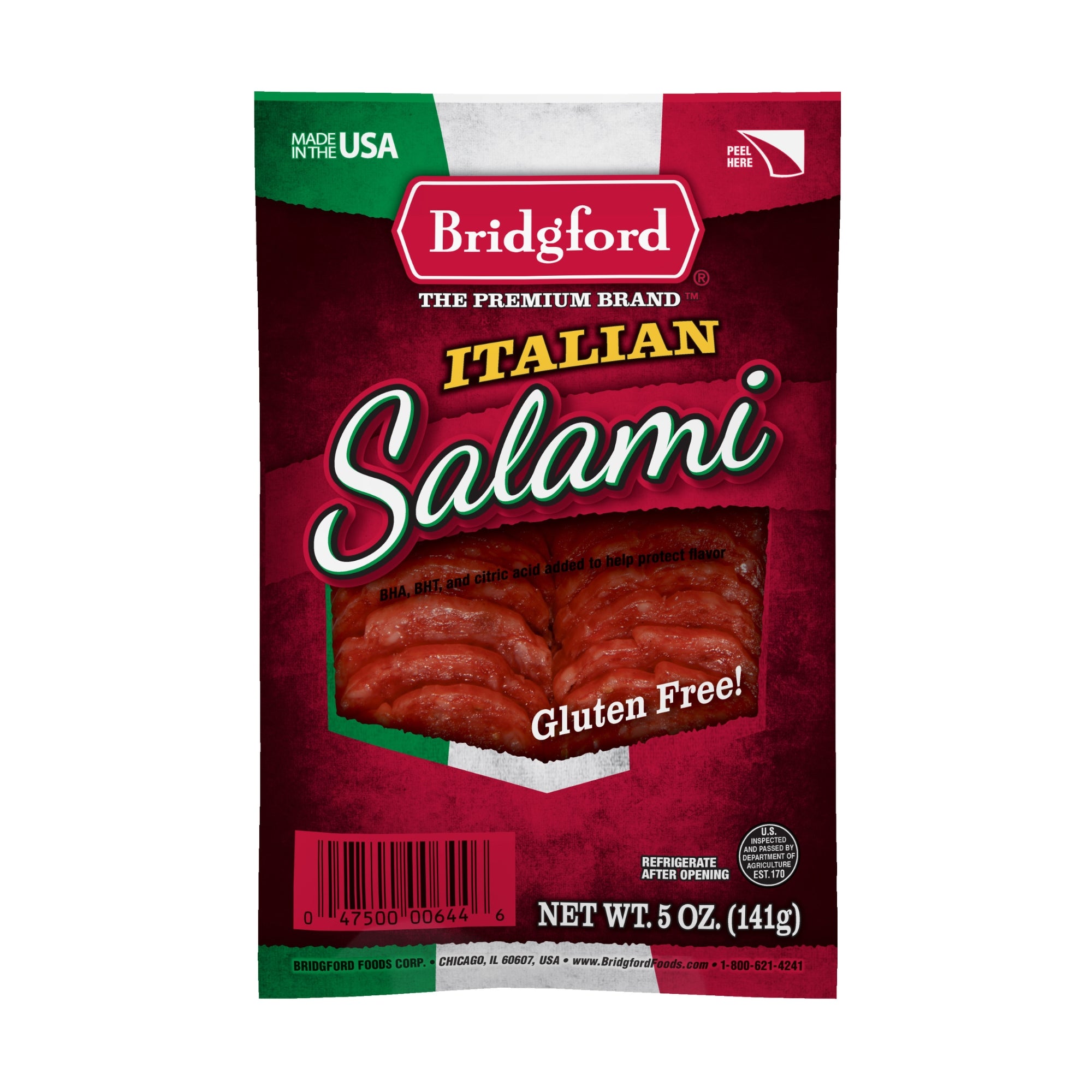 Bridgford Italian Salami, 5 oz package
