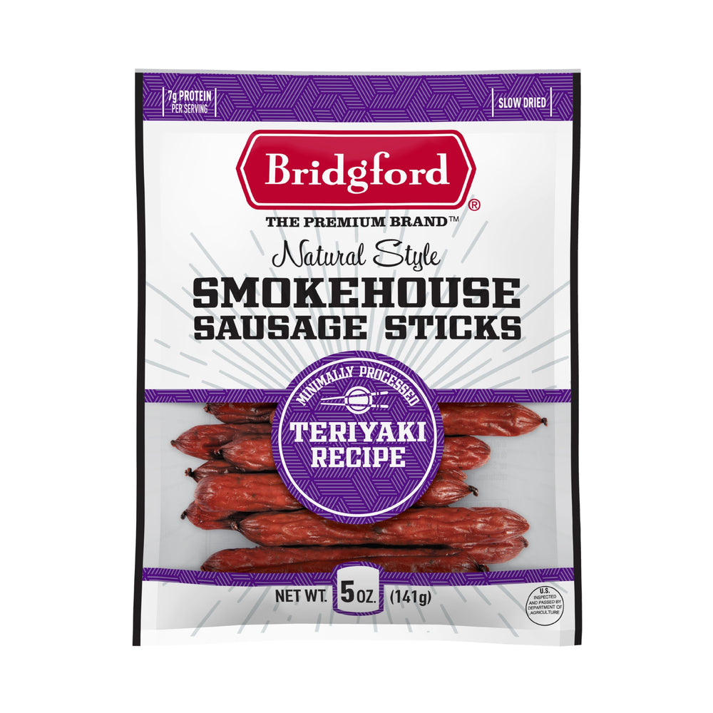 Bridgford Smokehouse Sausage Sticks Teriyaki, 5 oz package