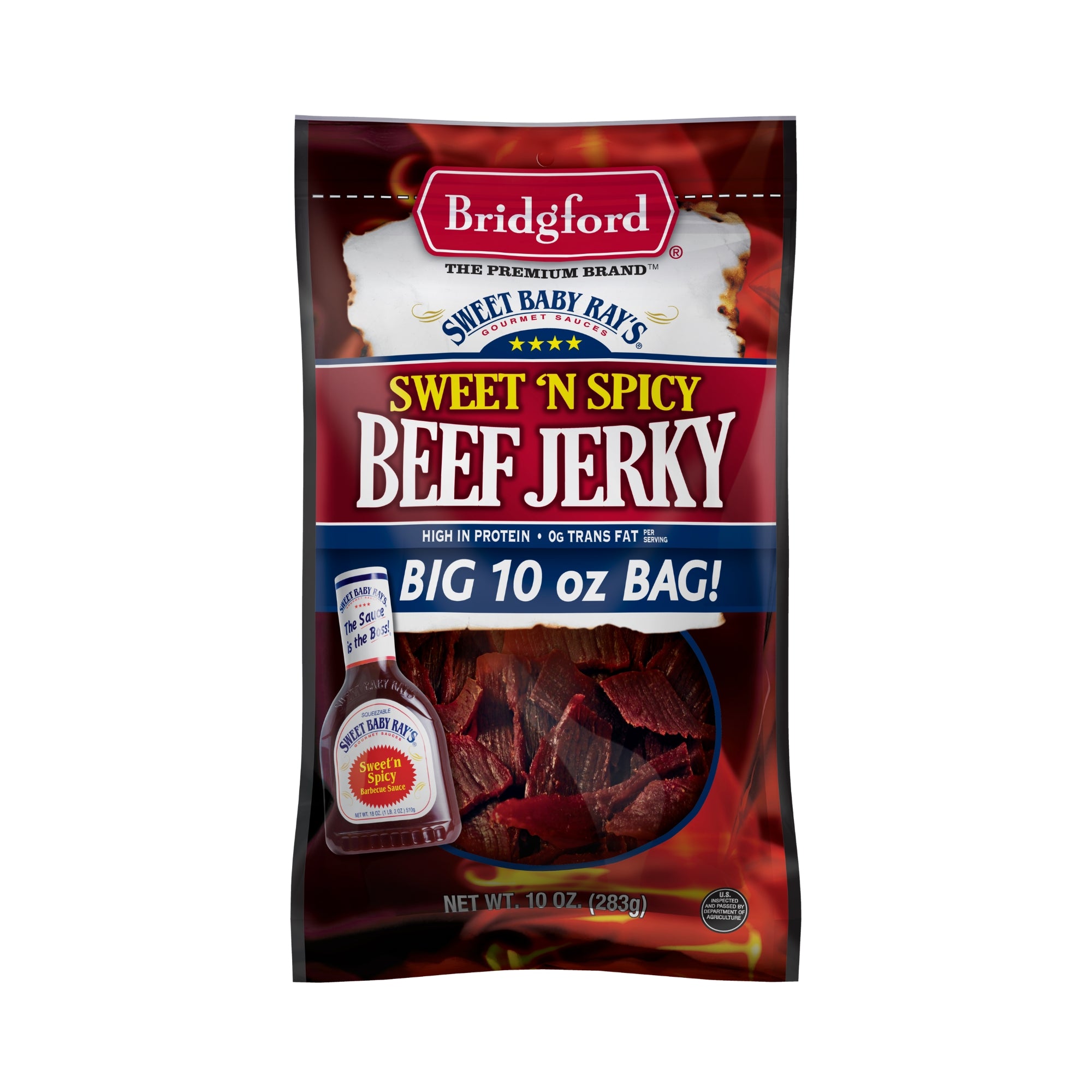 Bridgford Sweet N Spicy Beef Jerky, 10 oz package