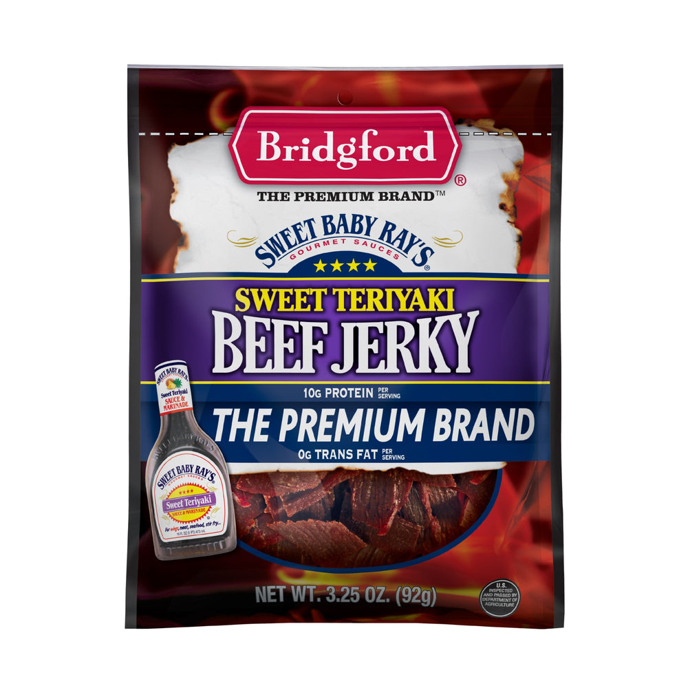Bridgford Sweet Teriyaki Beef Jerky, 3.25 oz package