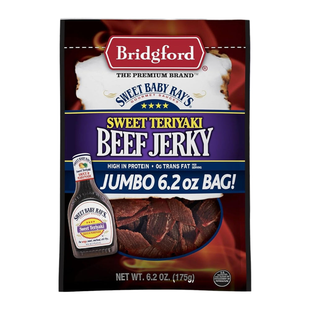 Bridgford Sweet Teriyaki Beef Jerky, 6.2 oz package