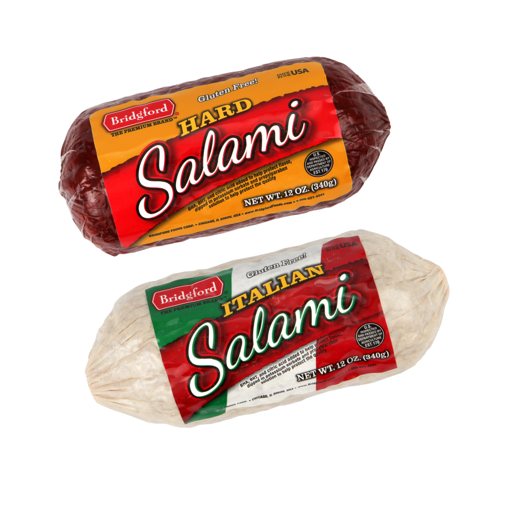 Bridgford Variety Pack Hard Salami and Italian Salami, 12 oz package
