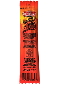 red hot pickled sausage