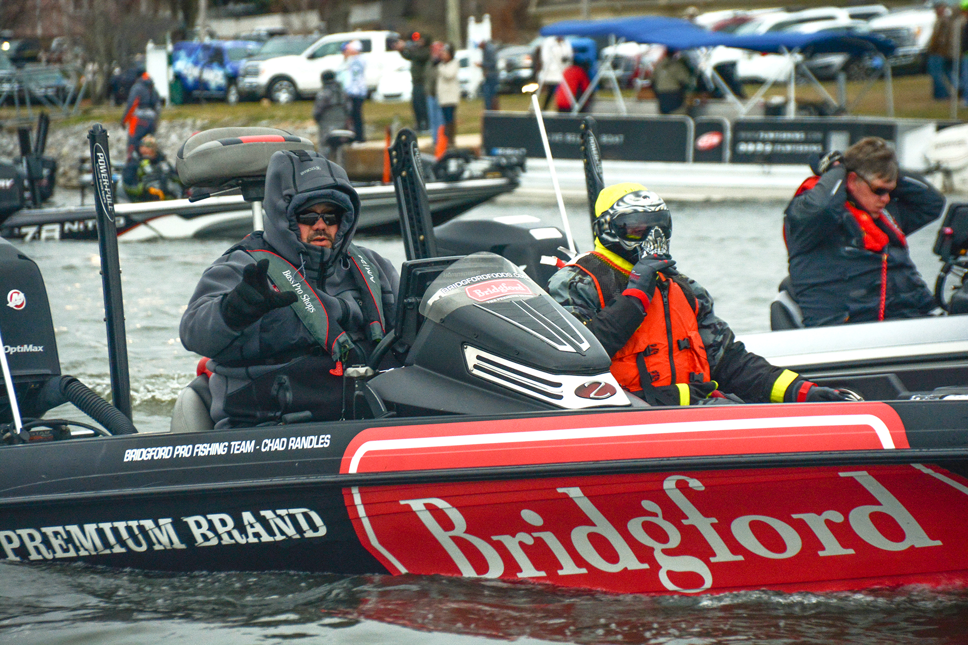 Chad Randles bundled up Day 2 takeoff