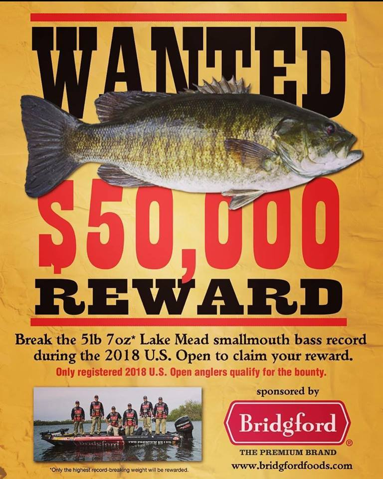 Bridgford Offering $50,000 Award For Record Smallie at US Open - Bridgford  Foods