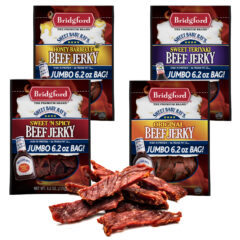 Bridgford - SBR - Beef Jerky Variety Pack (Original, Teriyaki, Honey BBQ, Sweet N Spicy) - 6.2 oz - Pack of 4