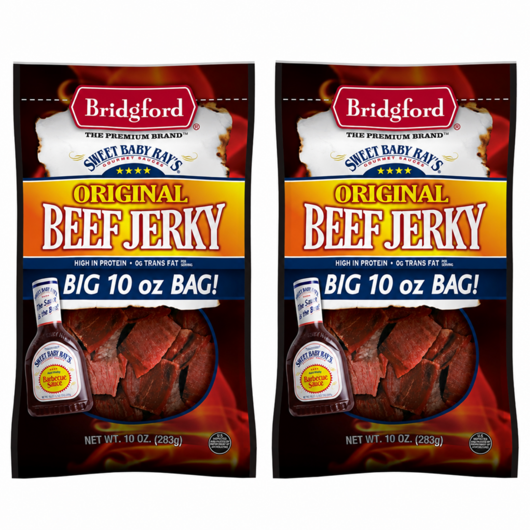 Bridgford SBR Beef Jerky Original Sweet N Spicy Sweet Teriyaki Honey BBQ Roasted Garlic