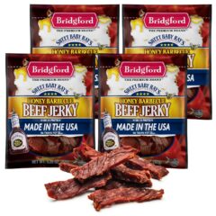 Bridgford - SBR - Beef Jerky - Honey BBQ - 3.25 oz - Pack of 4