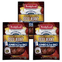 Bridgford - SBR - Beef Jerky - Honey BBQ - 6.2 oz - Pack of 3